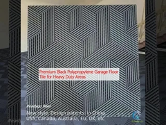 Yüksek kaliteli kara polipropilen garaj zemin fayansı ağır iş alanları için