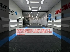 Çevre ayak başına 2500 lbs ağırlık kapasitesi ve yüksek darbe direnci ile dayanıklı garaj zemin tepe