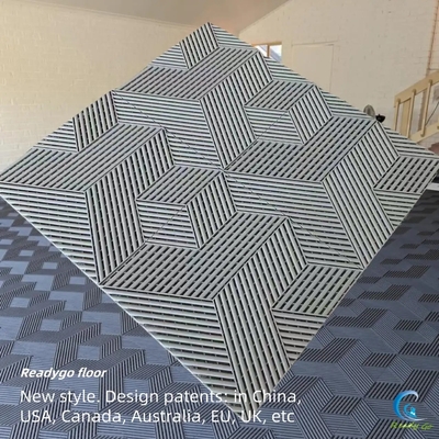 25000Lbs Plastik Bağlantılı Garaj Zemin Kelepçeleri 3D Kubik 400x400mm