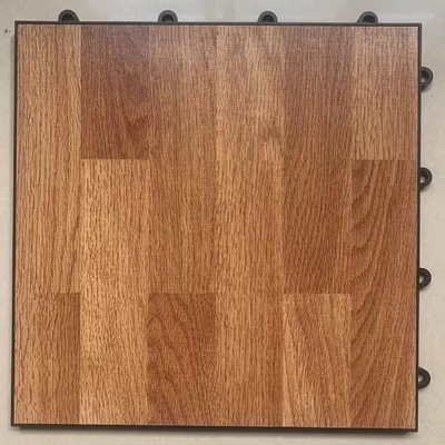 Karanlık ahşap birbirine bağlanan taşınabilir dans zemini leğeni 300x300x12mm